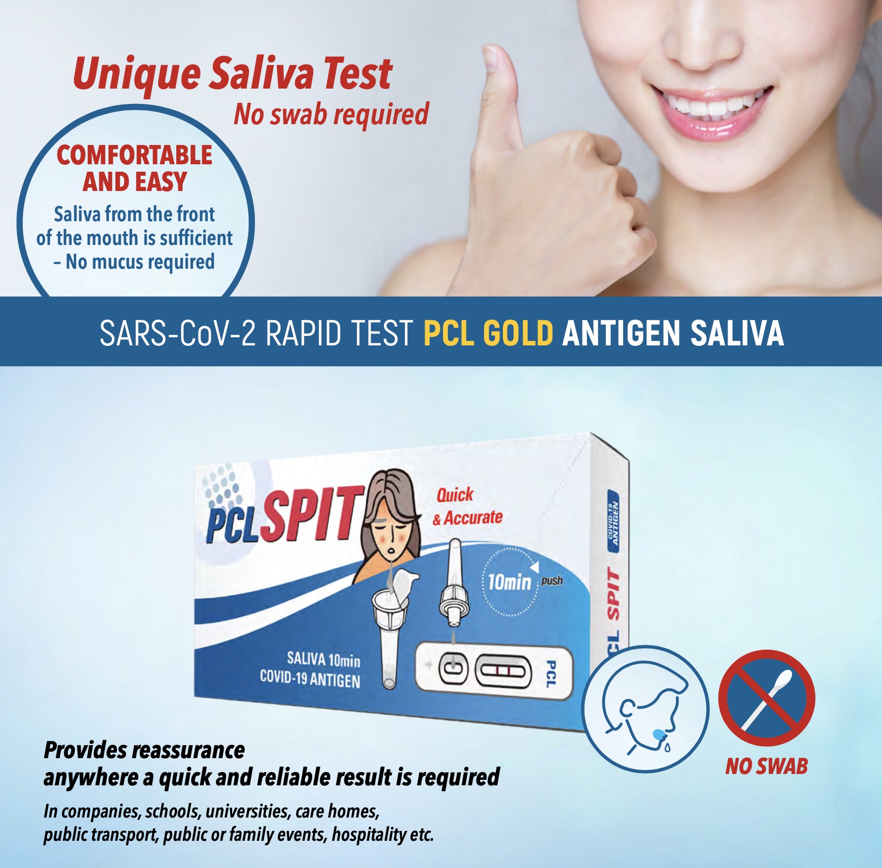 PCL COVID-19 Saliva Quick Test