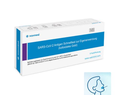 Watmind COVID-19 Antigen Schnelltest unter der Zunge