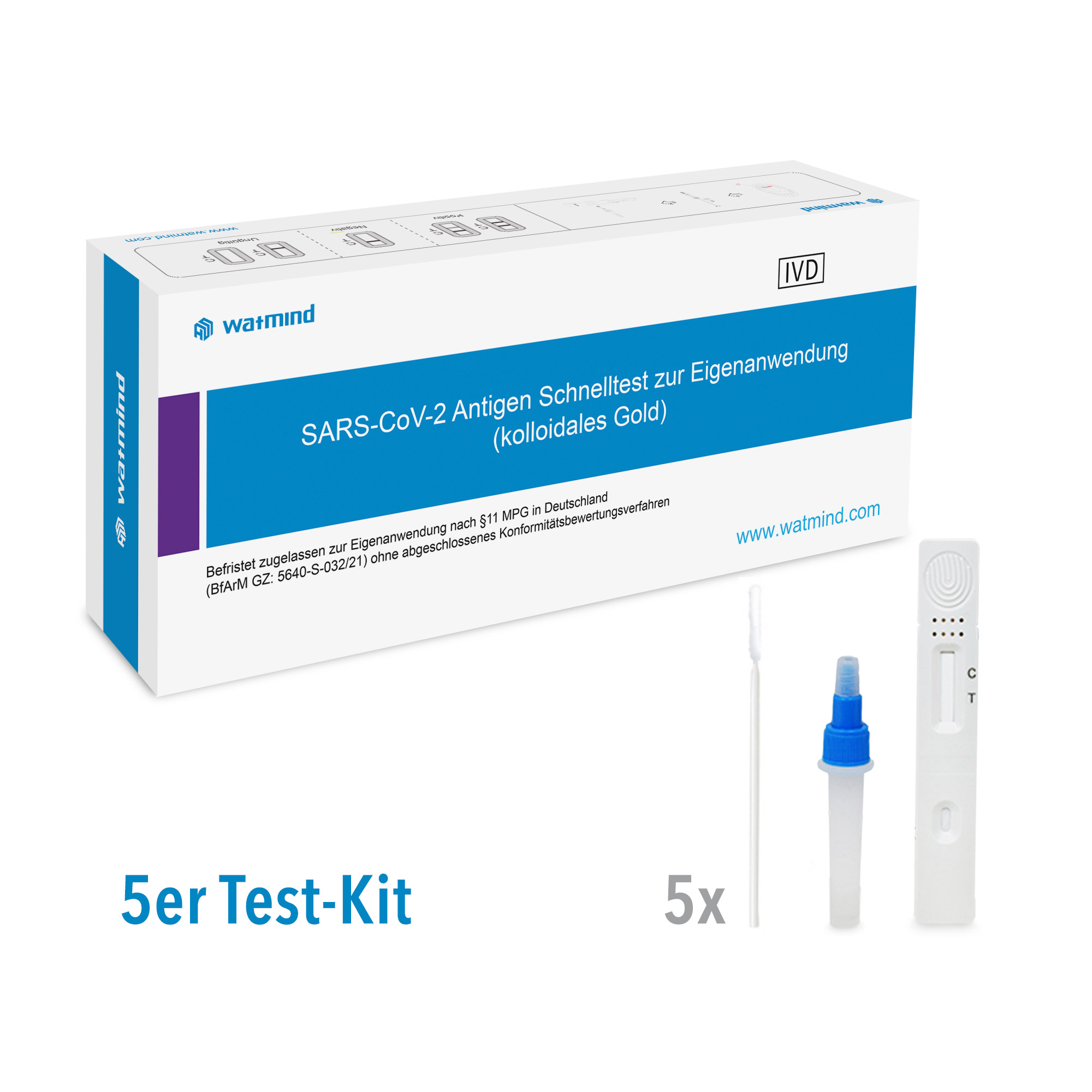 Watmind Schnelltest 5er Test-Kit