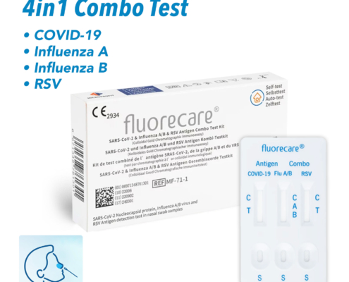 Fluorecare 4in1 Combo Test COVID-19, Influenza A+B, RSV